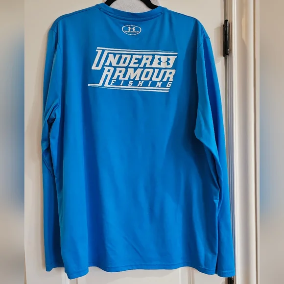 Under Armour Men's Bright Blue Long Sleeve Tee - Picture 2 of 3